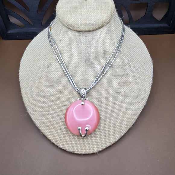 Premier Design Pink Cat's Eye Pendant Necklace - Picture 5 of 8